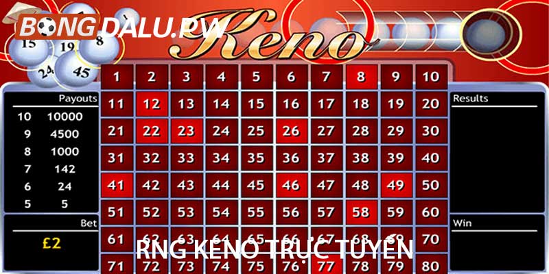 RNG Keno trực tuyến